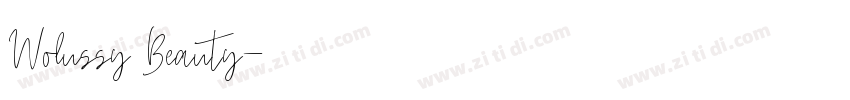 Wolussy Beauty字体转换